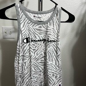 Champion Gray Zebra Pattern Top